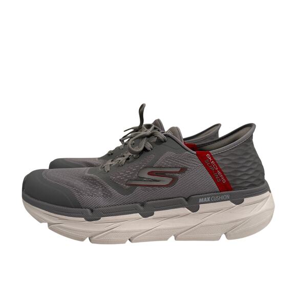 Skechers Men’s Sz 10 Slip-ins Max Cushioning Premier Gray/Wht Running Shoes NW0B main image 6